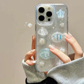 3D Transparent Fish Phone Case – Soft Silicone Glitter Cover for iPhone